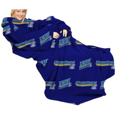 Imagem de Cobertor confortável NCAA Northern Arizona Lumberjacks com mangas, design repetido