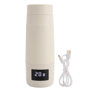 Imagem de Chaleira Elétrica de Viagem, Capacidade de 300ml, Aço Inoxidável, Portátil, Pequena Chaleira Elétrica 2600mah USB Recarregável, Aquecimento Rápido, Mini Caldeira de água Quente
