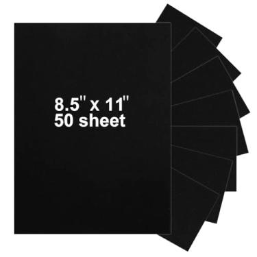 Imagem de 50 peças de cartolina preta de 21,5 x 28 cm, papel de convite em branco para impressão, capa de 33,6 kg, 200 g/m²