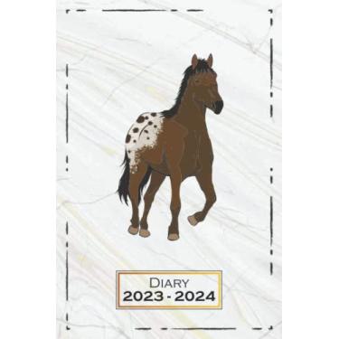 Imagem de Diary 2023-2024: A5 (6x9) | Softcover | One Week on a Double Page | From Monday to Sunday | Monthly Planner | Horse Ride Motif | qb1