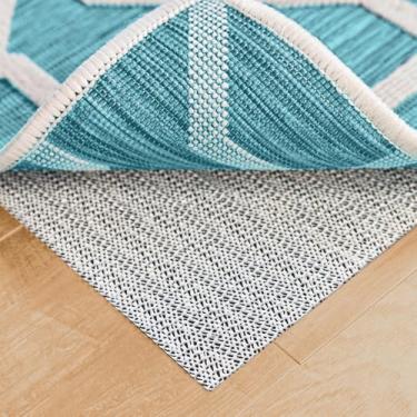 Imagem de Ninja Aderência de tapete extragrossa para pisos de madeira, 2 x 3,5 m, antiderrapante para superfícies duras, adiciona amortecimento e máxima proteção, mantém tapetes e carpetes seguros e no lugar no chão