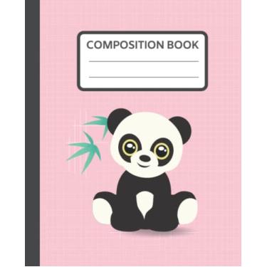 Imagem de Pink Baby Panda Composition Notebook: wide ruled Back to school supply for ages 8-12 students,kids,teen girls middle school high school 110 pages Cute print comp book 7.5X9.25 inches marble journal