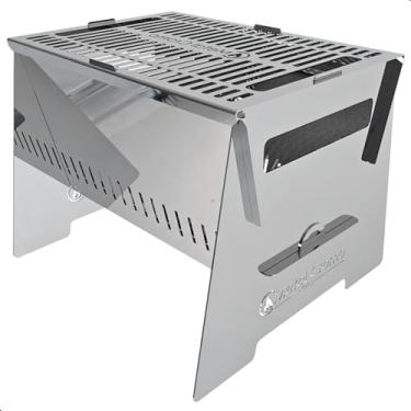 Imagem de Unidas Store, Churrasqueira Inox Mini Grill Para Camping Com Grelha UN