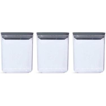 Imagem de Conjunto de 3 Potes Herméticos 1L Potinhos de Plástico com Tampa Porta