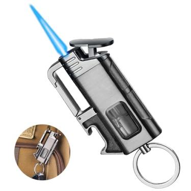 Imagem de lliang Isqueiro de Cozinha 004lighter Chama Vermelha Ajustável, Presente Profissional para Chef, Maçarico à Prova de Vento, Isqueiro de Butano Recarregável para Creme Brulee, Sobremesa, Churrasco e