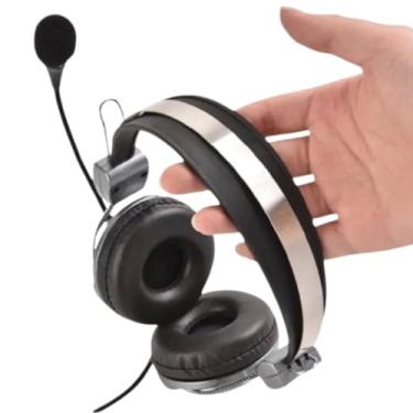 Imagem de Fone com Microfone Usar no Computador Estéreo Headphone