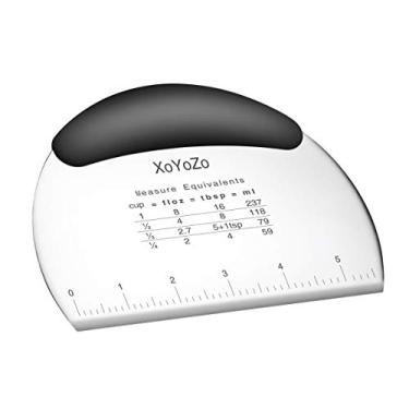 Imagem de 1 raspador de massa de massa/cortador de massa de aço inoxidável com aderência ergonômica de borracha antiderrapante/cortador raspador de massa/cortador de pizza profissional (preto)