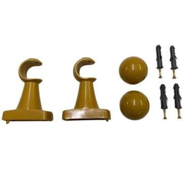 Imagem de Suporte Para Cortina Varão Simples Par Com Ponteira Reforçado 28mm - A