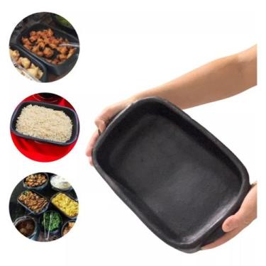 Imagem de Jogo de 2 assadeiras/travessa  de barro TAMANHO M saladeira travessa f