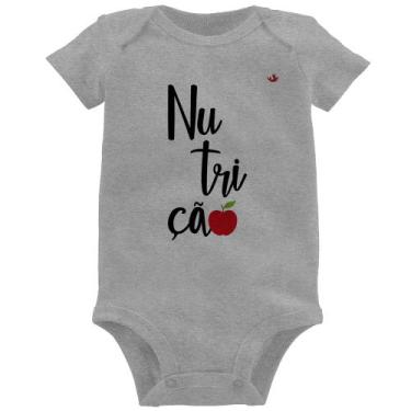 Imagem de Body Bebê Nutrição - Foca na Moda, Cinza, GG