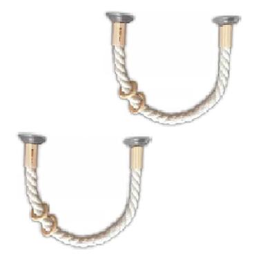 Imagem de Poleiro Flexível Ventosas Pássaros, Corda de Algodão, 80cm, Kit 2 Unidades Play Pasitas