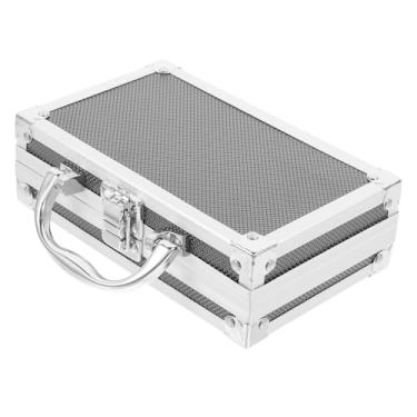 Imagem de Gadpiparty Capa de prancheta com trava, pasta de bloqueio de alumínio, com alça, prancheta de metal resistente com armazenamento para viagens de negócios, homens e mulheres