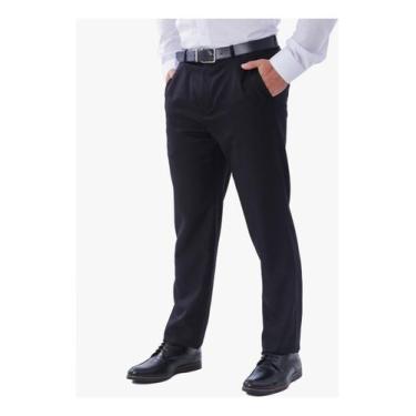 Imagem de Calça Social Amil Alfaiataria Plaza Em Poliester Liso 1813, Preto, 40