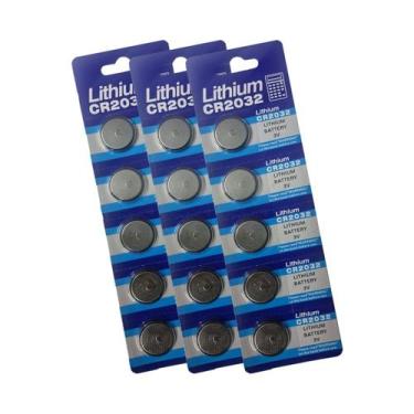 Imagem de Cr2032 Kit 3 Cartelas Balança Bioimpedância Alarm Controle Carro Com 1