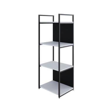 Imagem de Estante C/04 Prateleiras 118x45x33cm C/Fundo Yon - Metalig, Branco TX/