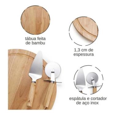 Imagem de Tabua Pizza Forno A Lenha Pizzada 8 Divisões - ARN