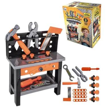 Imagem de Kit Jogo Bancada De Ferramentas Brinquedo Infantil 18 Peças - Mili Mul