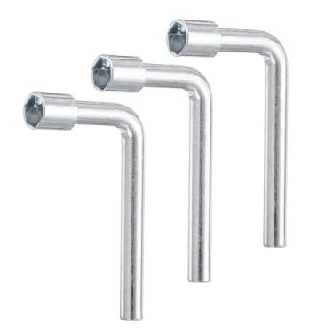 Imagem de HARFINGTON 3 chaves de soquete sextavadas angulares em forma de l 8 mm de aço carbono métrico de extremidade única chaves de soquete de 6 pontos para reparo geral de tubulação de bicicleta manutenção