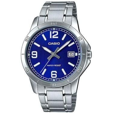 Imagem de Relógio masculino Casio MTP-V004D-2BUDF analógico quartzo prata aço inoxidável