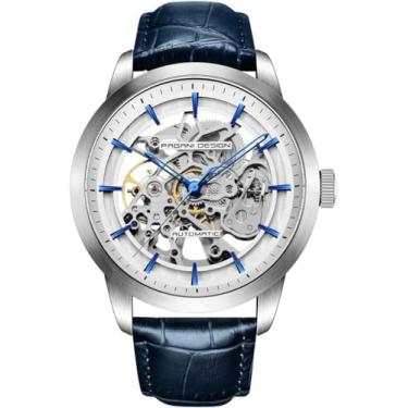 Imagem de Pagani Design Relógios masculinos automáticos relógio de pulso mecânico esqueleto para homens à prova d'água pulseira de couro genuíno luxo auto-corda relógio analógico de aço inoxidável PD-1638