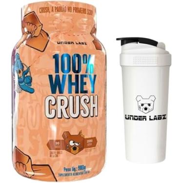 Imagem de Combo Under Labz - 100% Whey Protein Crush - 900g - Sabor Dulce de Leche + Coqueteleira