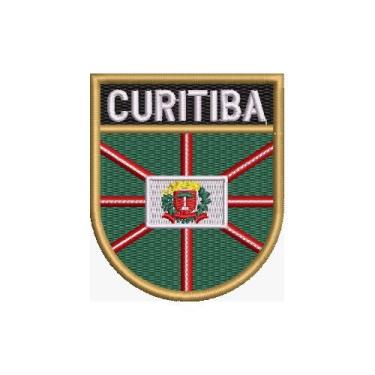 Imagem de BBC0001E-001 Bandeira Curitiba Patch Bordado 6,8×8,0cm (D- Arquivo Matriz para bordar)