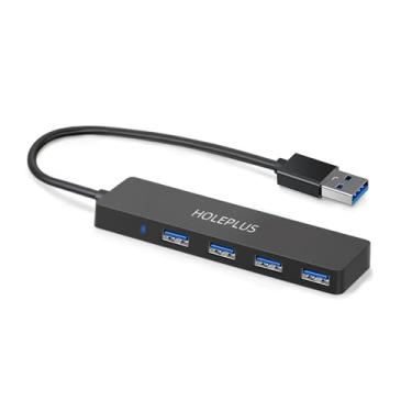 Imagem de Hub USB 3.0 de 4 portas, hub USB de dados ultrafino, para MacBook, Mac Pro, Mac Mini, iMac, Surface Pro, XPS, PC, Flash Drive, HDD móvel (U1 0,2 m)