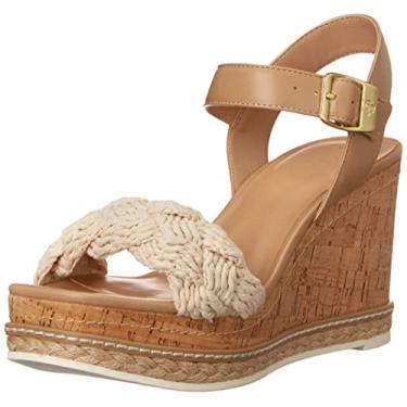 Imagem de SM New York Sandália feminina Junee-com salto, Raffia natural escura, 10