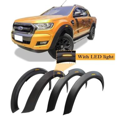 Imagem de Fender Flares Arco de roda compatível com Ranger 2022 2021 2020 2019 2018 2017 2016 2015 Refletor LED Estilo de luz 4x4 Acessórios para carro(LED light style)