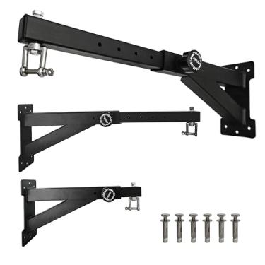 Imagem de LTSEAME Gancho de saco de pancadas resistente, gancho de saco de pancadas montado na parede, suporte de saco de pancadas de comprimento ajustável, adequado para academia doméstica interna e externa