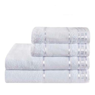 Imagem de Jogo de toalha de banho 4 peças premium branco - Effronte - Casa Com A