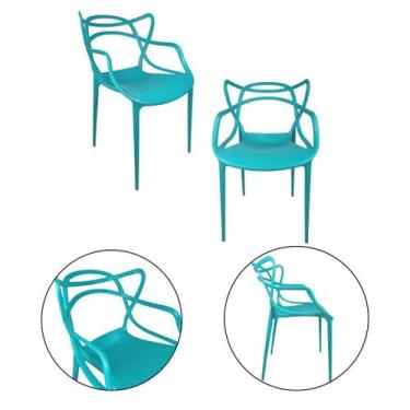 Imagem de Kit 2 Cadeiras Allegra Sem Montagem Polipropileno p/ Cozinha - Simple 