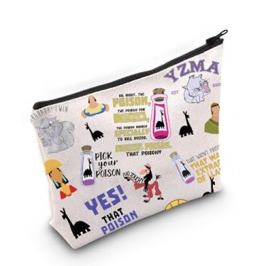 Imagem de TSOTMO Bolsa cosmética para fãs de filmes de desenho animado Kuzco Imperador para fãs de filmes, bolsa com zíper veneno da Kuzco, Bolsa Kuzco