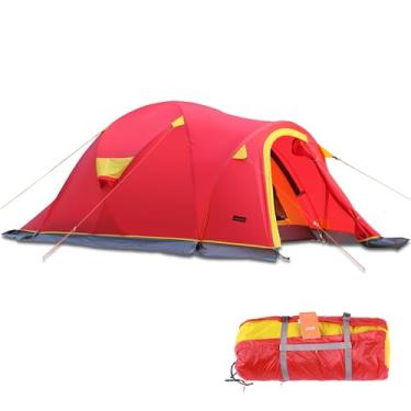 Imagem de Tenda para 2 pessoas para 4 estações, barraca de acampamento de inverno, impermeável, à prova de vento, leve, nylon 20D, PU8000 mm, fácil de montar para o inverno, clima frio, acampamento, caminhada,