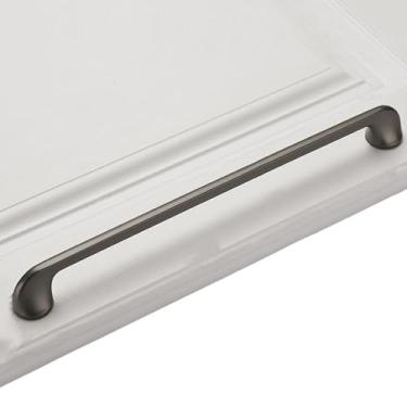 Imagem de Puxador de móveis em bronze amarelo cinza estilo vintage, puxadores de armário de cozinha em latão, maçanetas de gaveta, puxadores de porta, ferragens, cinza, 256 mm