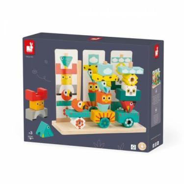 Imagem de Totem de Empilhar 52 Peças Tropik Janod