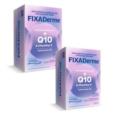 Imagem de Goma Fixa Derme Q10 + Colágeno Hidrolisado + Vitamina C - Kit c/2 - Ca