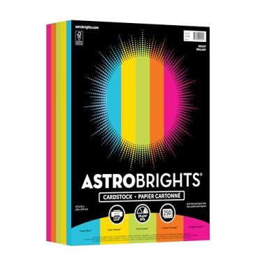 Imagem de Astrobrights 99904 Papelão Colorido - Variedade "Brilhante", 21 x 28 cm, 5 Cores, 29,5 kg, 250 Folhas
