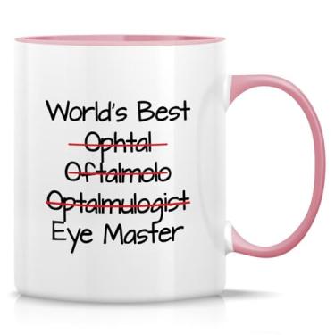 Imagem de Retreez Caneca engraçada - World's Best Ophthalmologist Eye Doctor Master Oftalmology 325 ml canecas de café de cerâmica - presentes de aniversário inspiradores motivacionais para sarcasmo - Caneca