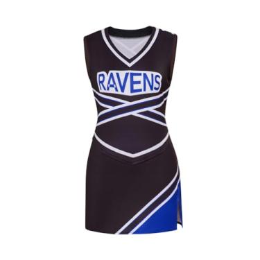 Imagem de VEECOOCOS One Tree Hill Cheerleader Outfits Women Tank Tops Girls Skirt High School Fancy Dress Uniform Halloween Costume-XL