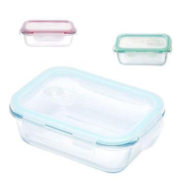 Imagem de Pote De Vidro Retangular Com Tampa Pequeno -370ml - Ecos