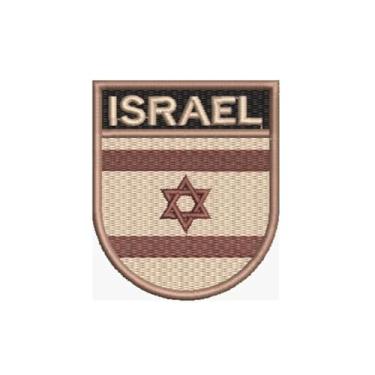 Imagem de BP0009E-004 Bandeira Israel Patch Bordado 6,8×8,0cm (D) Arquivo Matriz para bordar)