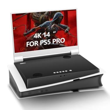 Imagem de G-STORY Monitor Portátil Ips 4K De 14 Polegadas, 60 Hz, Para Jogos, Integrado Com Ps5 Pro (Não Incluído), Resolução 3840 X 2160, Com 2 Portas Hdmi, Freesync, 2 Alto-Falantes Estéreo Multimídia Inte