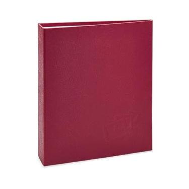 Imagem de Álbum de fotos Ical, encadernação tradicional, para 300 fotos 10x15cm - envelope plástico transparente - linha Cores - modelo vermelho texturizado - 166