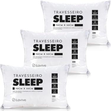 Imagem de Travesseiro Suporte Firme Sleep Lavive Macio Tecido Não Alérgico Antiácaros e Antiodor 50 x 70 (3)