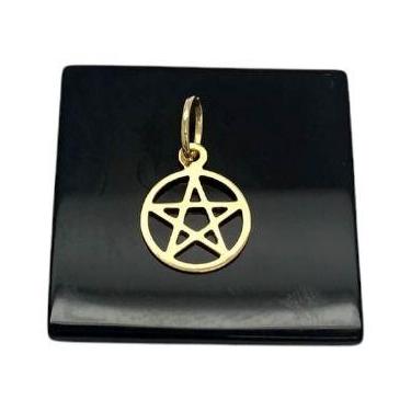 Imagem de Estrela 5 Pontas Pentagrama Pingente Em Ouro 18k 1.5cm - Fab Joias Sho