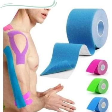 Imagem de Kit 10 Fitas Bandagem Elástica Rolo 5cm x 5m Resistente - Art House