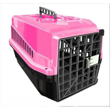 Imagem de Caixa de Transporte Pet Cachorro Gato Coelho Roedores Aves Filhotes Viagem e Passeio (Rosa,N4)