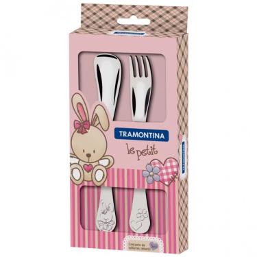 Imagem de Conjunto Talheres Infantil Tramontina Le Petit Menina Inox Inox