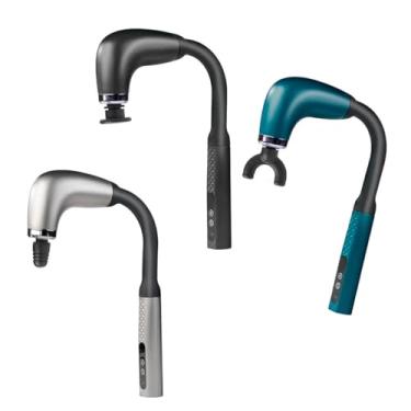 Imagem de Massageador de Costas com Alça Longa Curva, Pistola de Massagem corporal, Ergonômica com 4 Cabeças, 9 Níveis de Intensidade, Relaxamento Muscular Profundo, Aparelho Portátil, Recarregável USB.